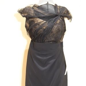 JOVANI  mother of the bride high waisted knee length dress black in size 14